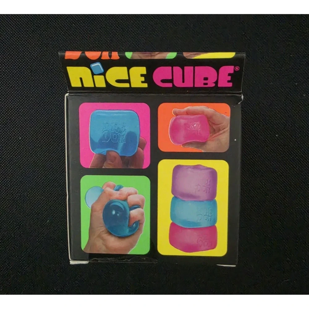 Nee Doh Nice Cube - Super Solid Squish! (Blue) - Brand New/Factory Sealed!